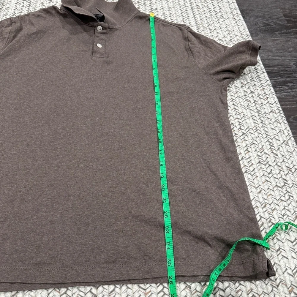 Banana Republic Brown Luxe Touch Performance Short Sleeve Polo